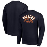 Denver Broncos Starter Half Ball Team Graphic Tri-Blend Fleece Pullover Sweatshirt - Navy outlet