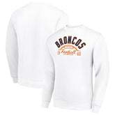 Denver Broncos Starter Half Ball Team Graphic Tri-Blend Fleece Pullover Sweatshirt - White outlet