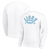 Detroit Lions Starter Half Ball Team Graphic Tri-Blend Fleece Pullover Sweatshirt - White sale