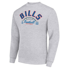 Buffalo Bills Starter Half Ball Team Graphic Tri-Blend Fleece Pullover Sweatshirt - Heather Gray discount