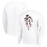 Atlanta Falcons Starter Logoface Team Graphic Tri-Blend Fleece Pullover Sweatshirt - White discount