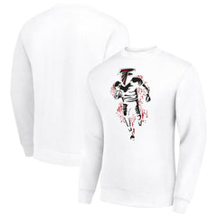 Atlanta Falcons Starter Logoface Team Graphic Tri-Blend Fleece Pullover Sweatshirt - White discount