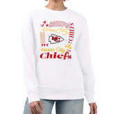 Kansas City Chiefs G-III 4Her by Carl Banks Women's Collage Graphic Fleece Pullover Sweatshirt - White sale