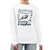 Philadelphia Eagles G-III 4Her by Carl Banks Women's Collage Graphic Fleece Pullover Sweatshirt - White discount
