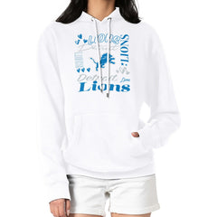 Detroit Lions G-III 4Her by Carl Banks Women's Collage Graphic Fleece Pullover Hoodie - White discount