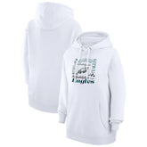 Philadelphia Eagles G-III 4Her by Carl Banks Women's Collage Graphic Fleece Pullover Hoodie - White for sale