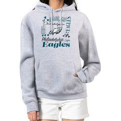 Philadelphia Eagles G-III 4Her by Carl Banks Women's Collage Graphic Fleece Pullover Hoodie - Heather Gray cheap
