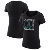 Arizona Diamondbacks G-III 4Her by Carl Banks Women's Super-Slim Fit Lightweight Collage Team Graphic Crew Neck T-Shirt - Black