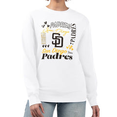 San Diego Padres G-III 4Her by Carl Banks Women's Collage Team Graphic Fleece Pullover Hoodie - White