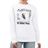 Chicago White Sox G-III 4Her by Carl Banks Women's Collage Team Graphic Fleece Pullover Hoodie - White
