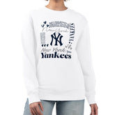 New York Yankees G-III 4Her by Carl Banks Women's Collage Team Graphic Fleece Pullover Hoodie - White