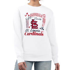 St. Louis Cardinals G-III 4Her by Carl Banks Women's Collage Team Graphic Fleece Pullover Hoodie - White