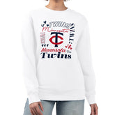 Minnesota Twins G-III 4Her by Carl Banks Women's Collage Team Graphic Fleece Pullover Hoodie - White
