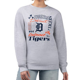 Detroit Tigers G-III 4Her by Carl Banks Women's Collage Team Graphic Fleece Pullover Hoodie - Heather Gray