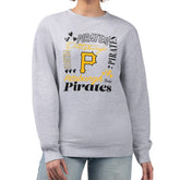 Pittsburgh Pirates G-III 4Her by Carl Banks Women's Collage Team Graphic Fleece Pullover Hoodie - Heather Gray