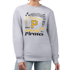 Pittsburgh Pirates G-III 4Her by Carl Banks Women's Collage Team Graphic Fleece Pullover Hoodie - Heather Gray