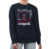 Los Angeles Angels G-III 4Her by Carl Banks Women's Collage Team Graphic Fleece Pullover Hoodie - Navy