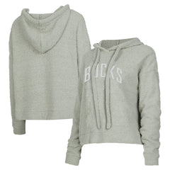 Milwaukee Bucks Concepts Sport Women's Ventura Comfy Pullover Hoodie - Gray discount