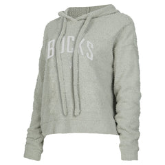 Milwaukee Bucks Concepts Sport Women's Ventura Comfy Pullover Hoodie - Gray discount