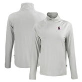 California Angels Cutter & Buck Women's Cooperstown Collection Coastline Epic Comfort Eco Recycled Funnel Neck Raglan Pullover Top - Gray