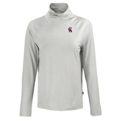 California Angels Cutter & Buck Women's Cooperstown Collection Coastline Epic Comfort Eco Recycled Funnel Neck Raglan Pullover Top - Gray
