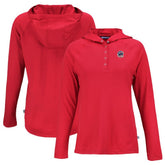 Chicago Cubs Cutter & Buck Women's Stars And Stripes Coastline Epic Comfort Eco Recycled Hoodie Raglan Long Sleeve T-Shirt - Red