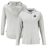 Chicago White Sox Cutter & Buck Women's Cooperstown Collection Coastline Epic Comfort Eco Recycled Hoodie Raglan Long Sleeve T-Shirt - Gray