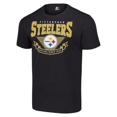 Pittsburgh Steelers Starter 80s Inspired Team Logo T-Shirt - Black sale