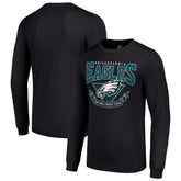 Philadelphia Eagles Starter '80s Inspired Team Logo Long Sleeve T-Shirt - Black outlet
