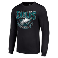 Philadelphia Eagles Starter '80s Inspired Team Logo Long Sleeve T-Shirt - Black outlet