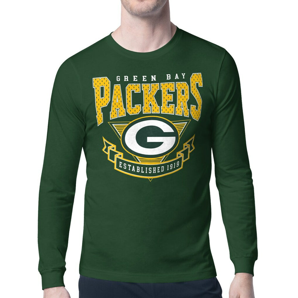 Green Bay Packers Starter '80s Inspired Team Logo Long Sleeve T-Shirt - Olive discount