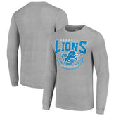 Detroit Lions Starter '80s Inspired Team Logo Long Sleeve T-Shirt - Heather Gray sale