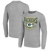 Green Bay Packers Starter '80s Inspired Team Logo Long Sleeve T-Shirt - Heather Gray discount