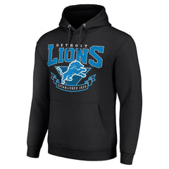 Detroit Lions Starter ‘80s Inspired Pullover Hoodie - Black outlet