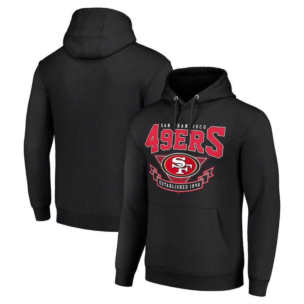 San Francisco 49ers Starter ‘80s Inspired Pullover Hoodie - Black for sale