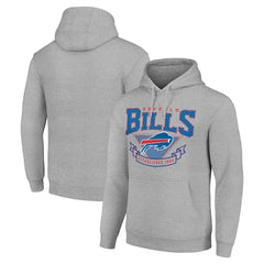 Buffalo Bills Starter ‘80s Inspired Pullover Hoodie - Heather Gray on sale