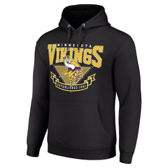 Minnesota Vikings Starter ‘80s Inspired Pullover Hoodie - Black for sale