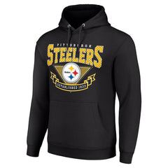 Pittsburgh Steelers Starter ‘80s Inspired Pullover Hoodie - Black for sale