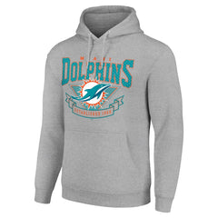 Miami Dolphins Starter ‘80s Inspired Pullover Hoodie - Heather Gray outlet