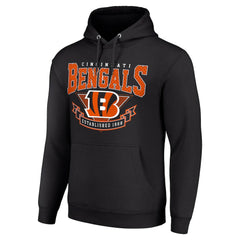 Cincinnati Bengals Starter ‘80s Inspired Pullover Hoodie - Black cheap
