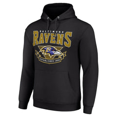 Baltimore Ravens Starter ‘80s Inspired Pullover Hoodie - Black for sale
