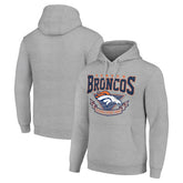 Denver Broncos Starter ‘80s Inspired Pullover Hoodie - Heather Gray for sale