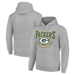 Green Bay Packers Starter ‘80s Inspired Pullover Hoodie - Heather Gray online