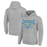 Los Angeles Chargers Starter ‘80s Inspired Pullover Hoodie - Heather Gray for sale