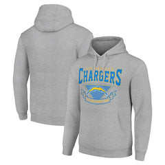 Los Angeles Chargers Starter ‘80s Inspired Pullover Hoodie - Heather Gray for sale