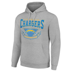 Los Angeles Chargers Starter ‘80s Inspired Pullover Hoodie - Heather Gray for sale