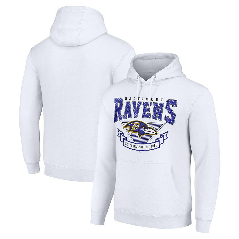 Baltimore Ravens Starter ‘80s Inspired Pullover Hoodie - White sale