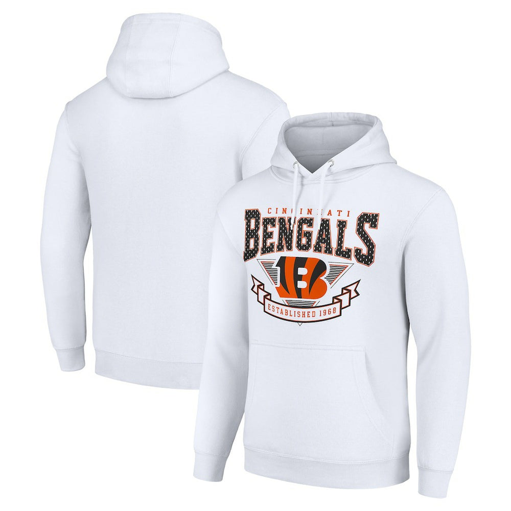 Cincinnati Bengals Starter ‘80s Inspired Pullover Hoodie - White on sale