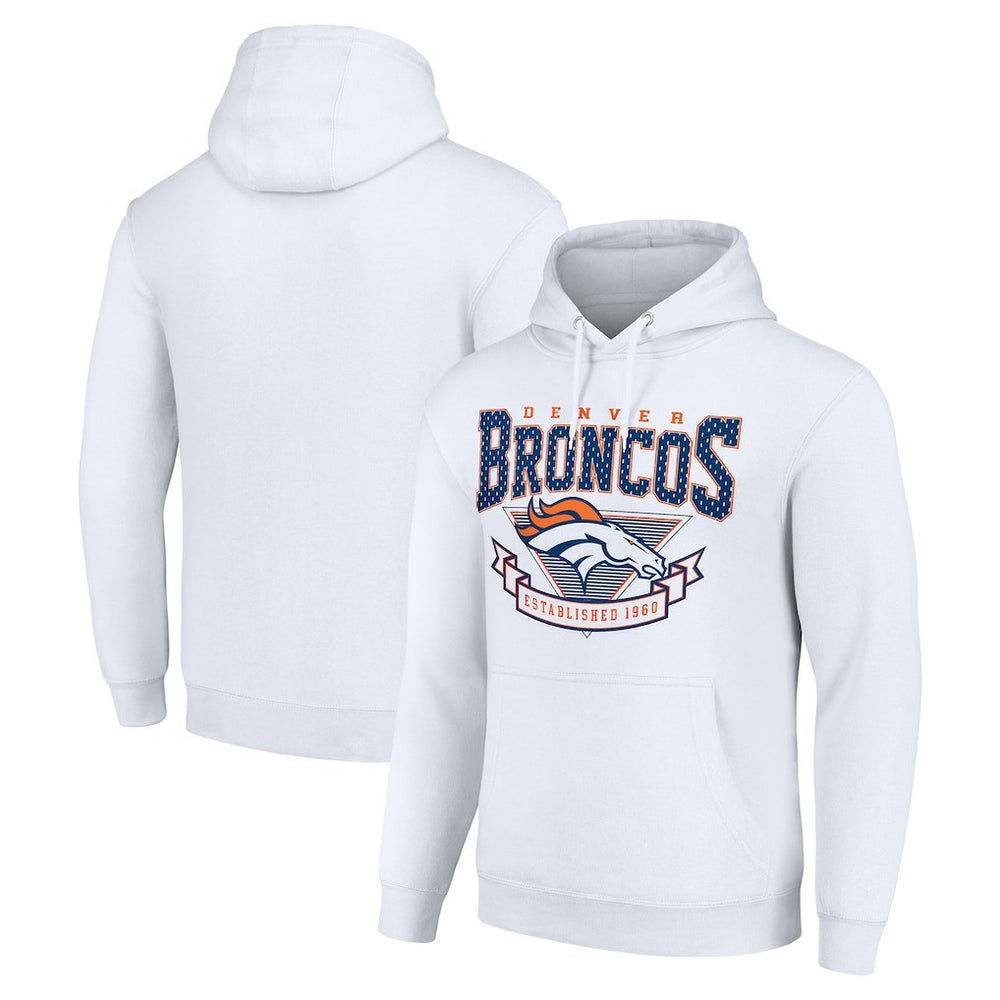 Denver Broncos Starter ‘80s Inspired Pullover Hoodie - White outlet