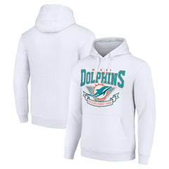Miami Dolphins Starter ‘80s Inspired Pullover Hoodie - White discount